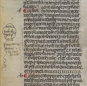 Pecia-Kennzeichnung (British Library, Arundel 480, f. 7v).
