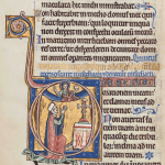 Folio showing Blanche de Castillo praying