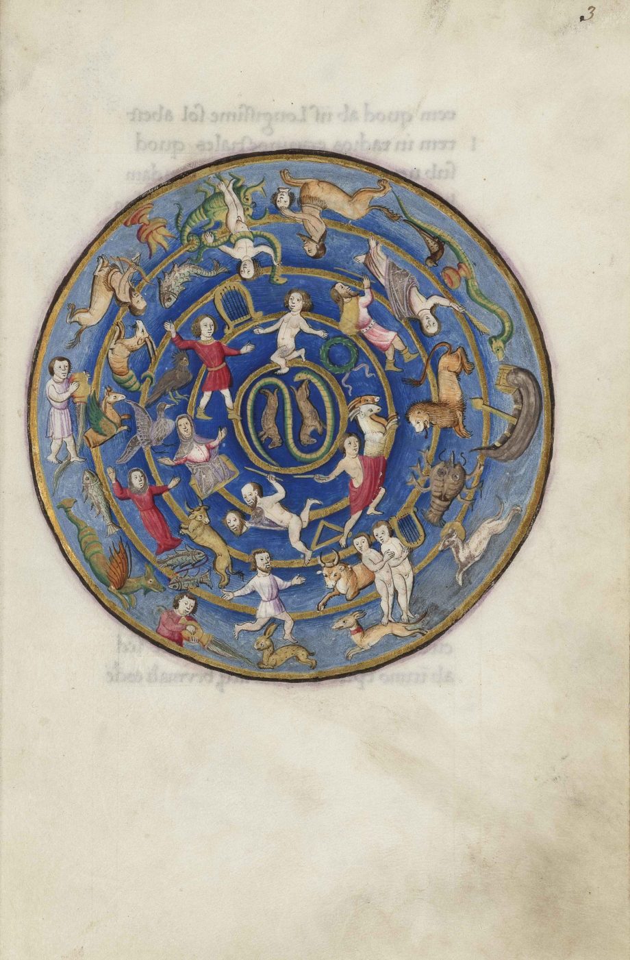 Aratea Vaticana, Planisphäre, Folio 3, eine prachtvolle Reise zu den Sternen