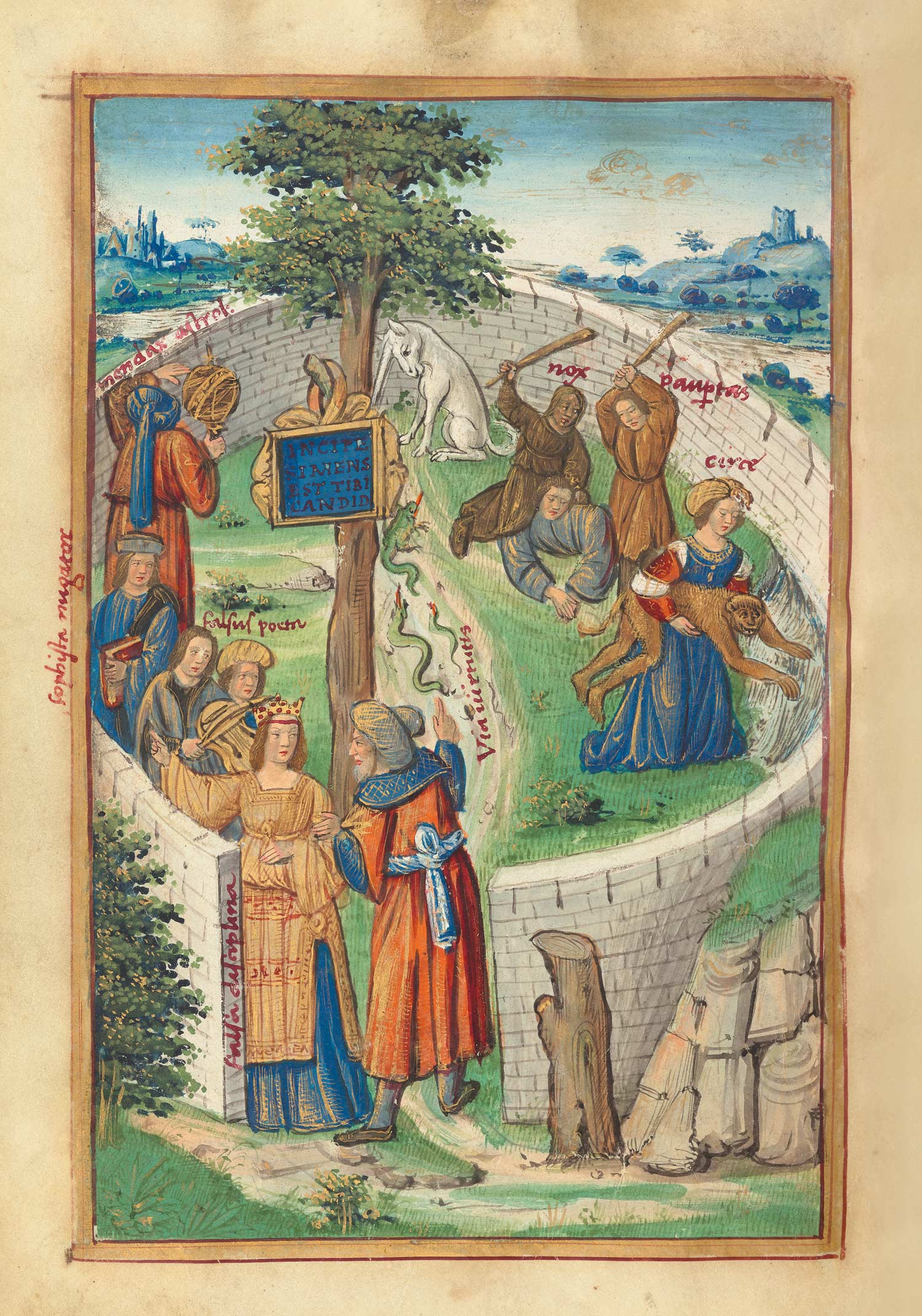 Folio 10v: Die Laster und deren Folgen